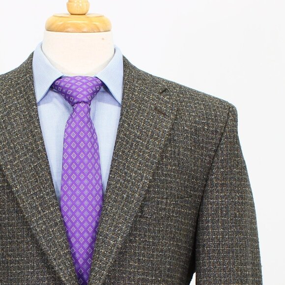 Andrew Davis 42R Brown Solid 2-Button Sport Coat Blazer Jacket V958 - Picture 5 of 11